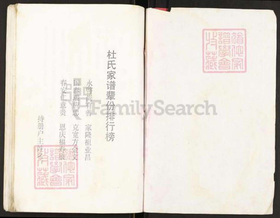 江苏省扬州市仪征市马集镇杜氏余庆堂族谱-家谱会册.pdf电子版预览图2