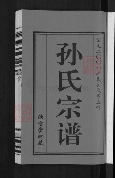 江苏省无锡市惠山区玉祁街道孙氏映雪堂族谱-孙氏宗谱.pdf电子版预览图3