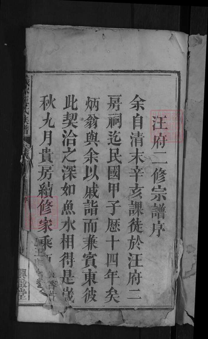 湖北省黄冈市罗田县凤山镇汪氏兴启堂族谱-义水汪氏族谱.pdf电子版预览图3