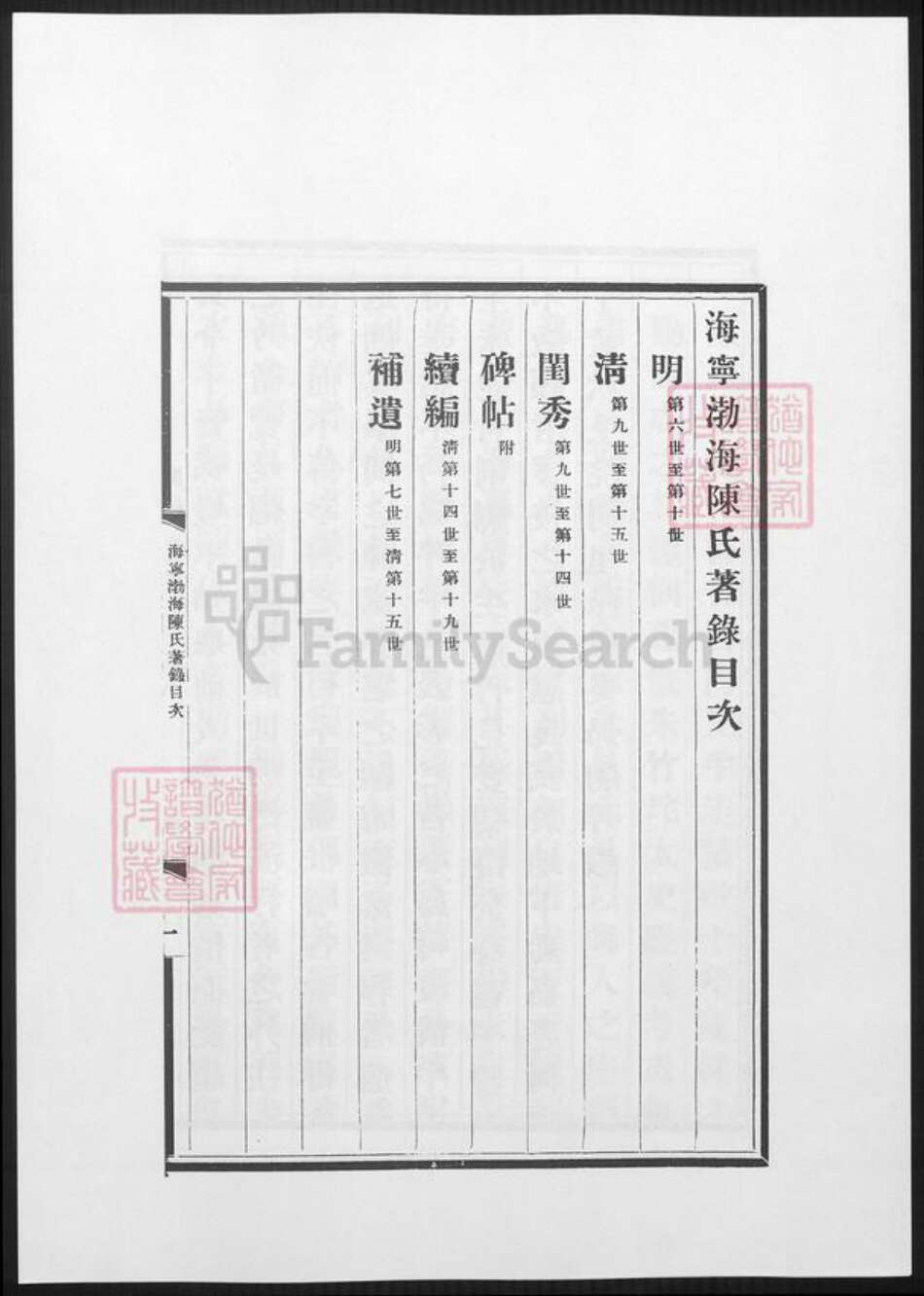 浙江省嘉兴市海宁市陈氏族谱-海宁渤海陈氏着录.pdf电子版预览图3