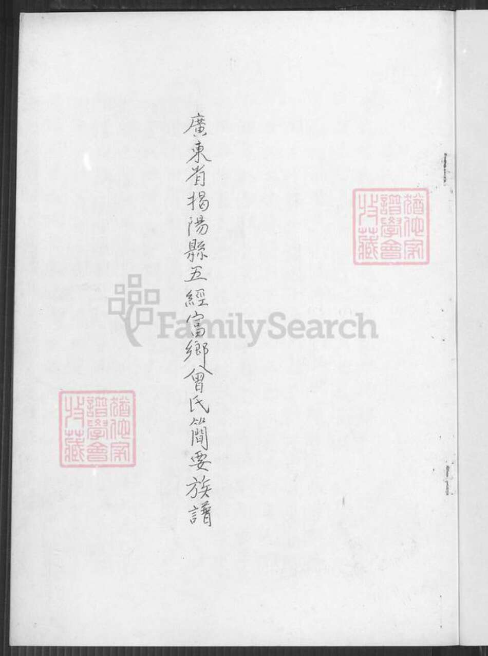 广东省揭阳市曾氏族谱-广东省揭阳县五经富乡曾氏简要族谱.pdf电子版预览图4