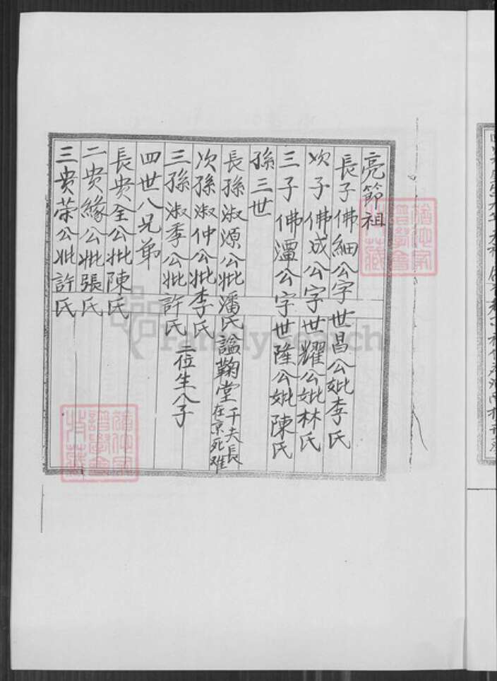 福建省泉州市金门县金沙杨氏族谱-杨氏始祖亮节公裔派简谱.pdf电子版预览图5