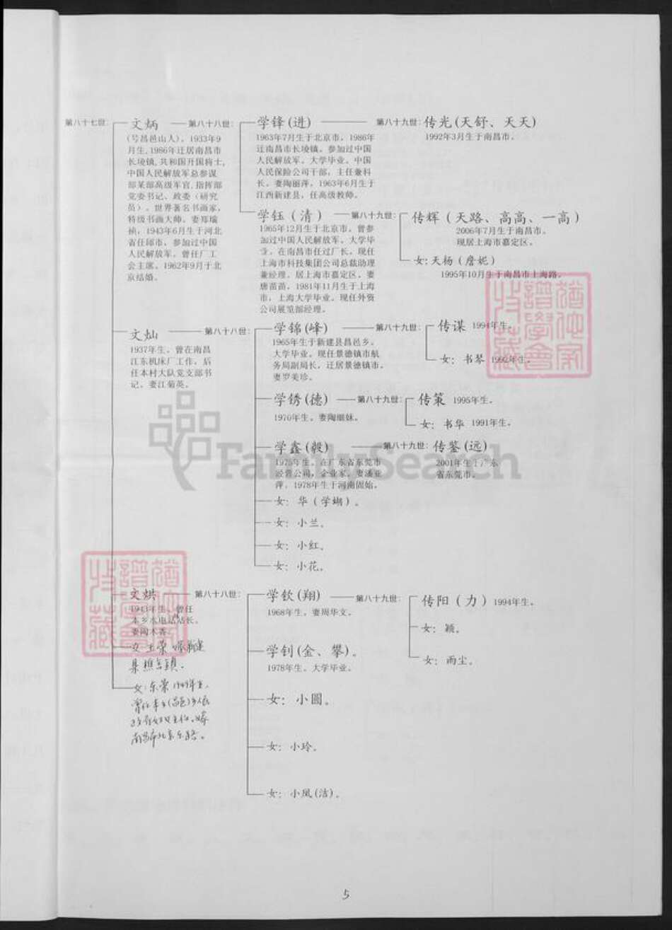 江西省南昌市新建区长堎镇高氏族谱-高文炳家族远古至今嫡系宗亲简谱.pdf电子版预览图5