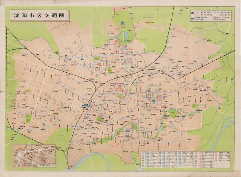 1989年《沈阳交通导游图》预览图1