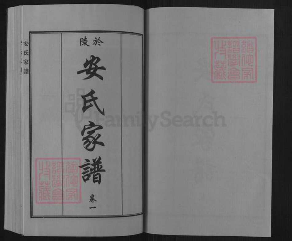 山东省滨州市邹平市临池镇安氏族谱-于陵安氏家谱.pdf电子版预览图1
