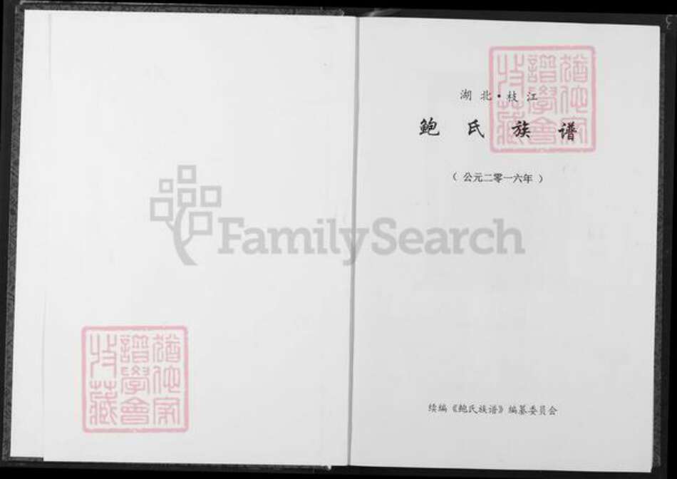 湖北省宜昌市枝江市鲍氏族谱-鲍氏族谱.pdf电子版预览图1