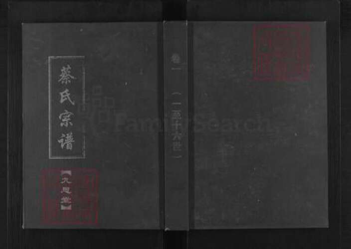 湖北省武汉市新洲区蔡氏九思堂族谱-蔡氏宗谱.pdf电子版缩略图