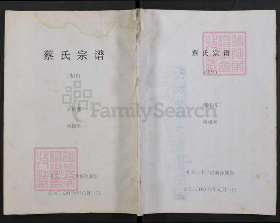 江苏省盐城市亭湖区蔡氏洛杨堂族谱-蔡氏宗谱.pdf电子版缩略图