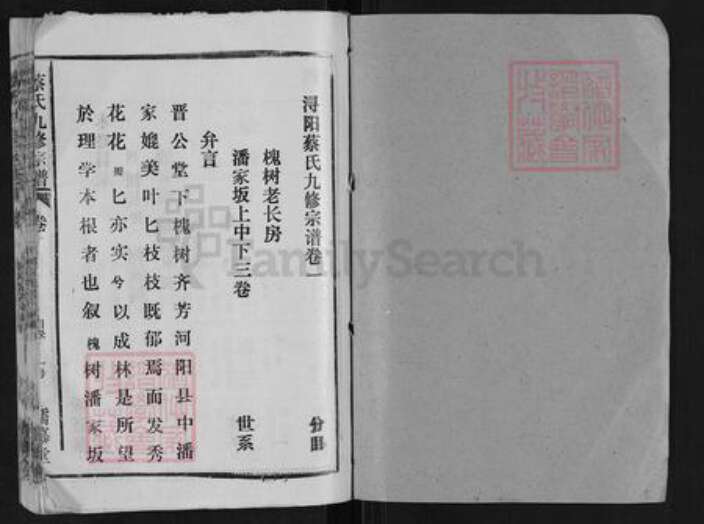 江西省九江市德安县蔡氏孺慕堂族谱-蔡氏九修宗谱.pdf电子版预览图1