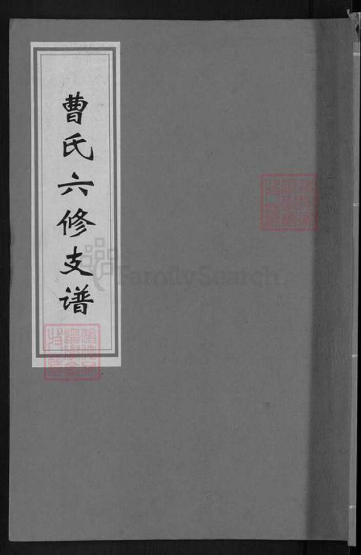 湖南省益阳市赫山曹氏谯国堂族谱-曹氏六修支谱.pdf电子版缩略图