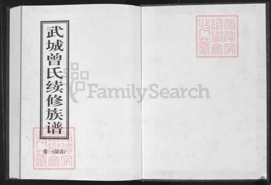 江西省赣州市大余县曾氏武城堂族谱-武城曾氏续修族谱.pdf电子版预览图1