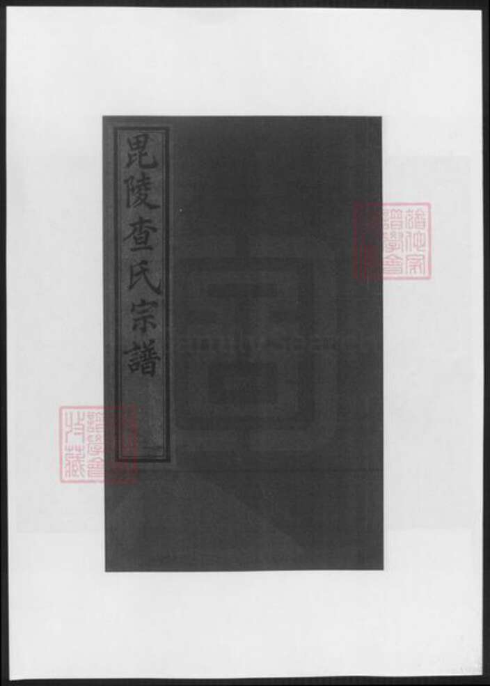 江苏省常州市查氏族谱-毘陵查氏(续修)宗谱.pdf电子版缩略图