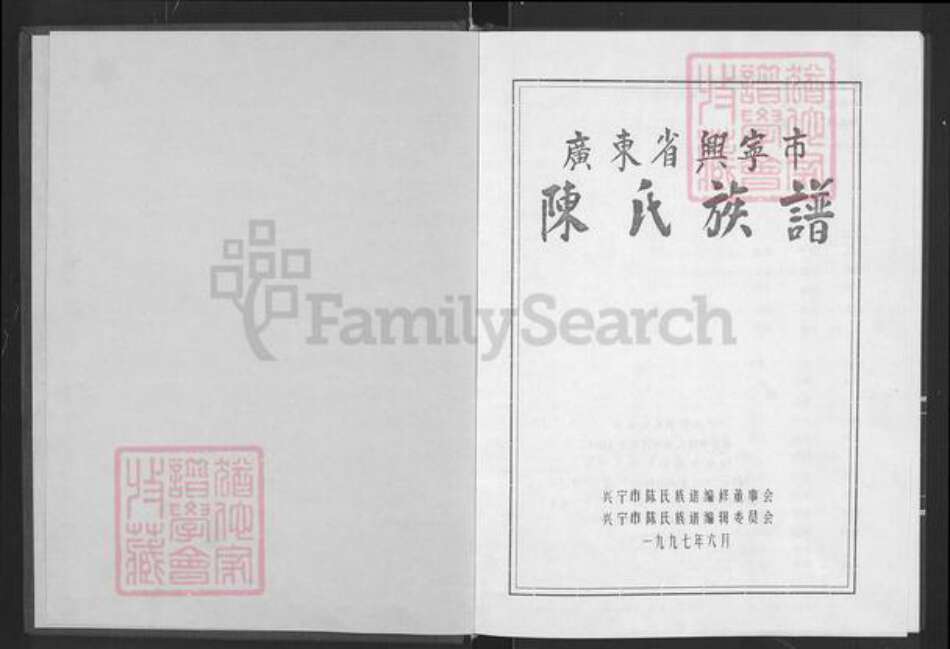 广东省梅州市兴宁市坭陂镇陈氏颖川堂族谱-陈氏族谱.pdf电子版预览图1
