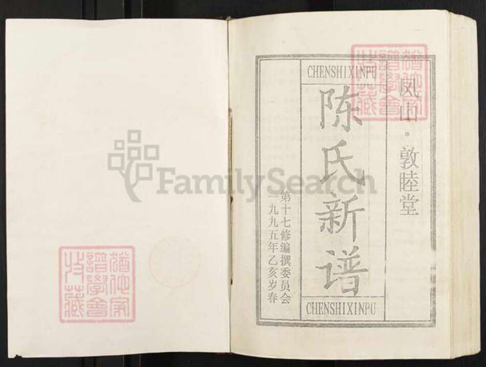 江西省九江市修水县陈氏敦睦堂族谱-陈氏新谱.pdf电子版预览图1