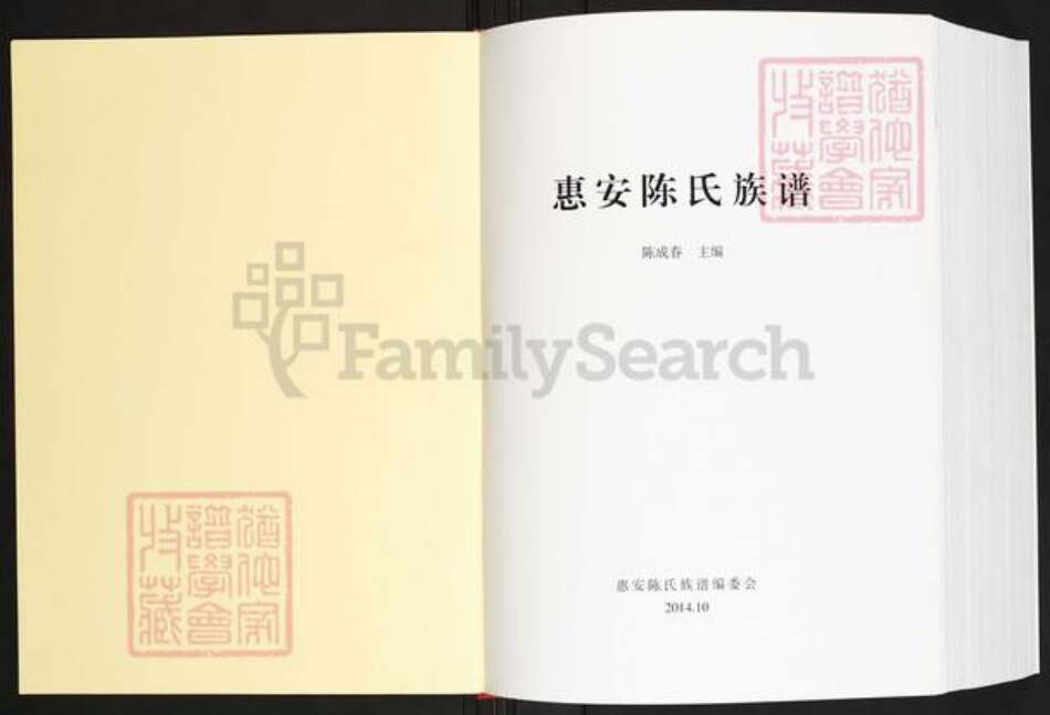 福建省泉州市惠安县洛阳镇陈氏族谱-惠安陈氏族谱.pdf电子版预览图1