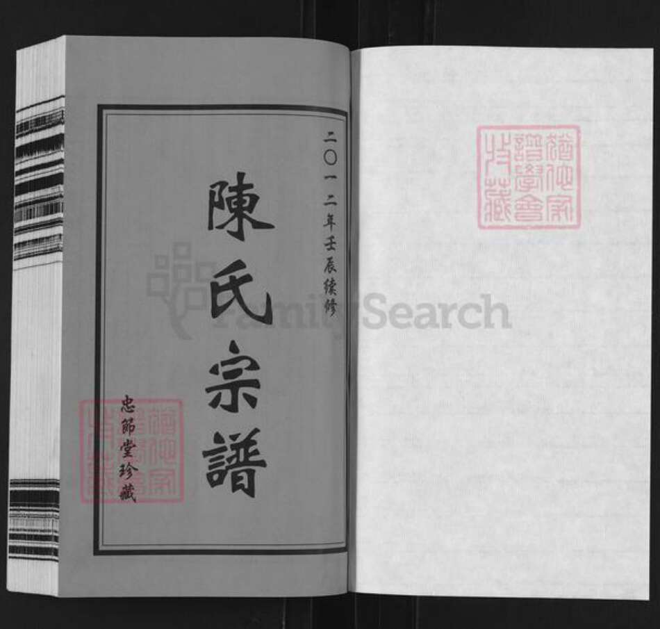 江苏省常州市武进县前黄镇陈氏忠节堂族谱-陈氏宗谱.pdf电子版预览图1