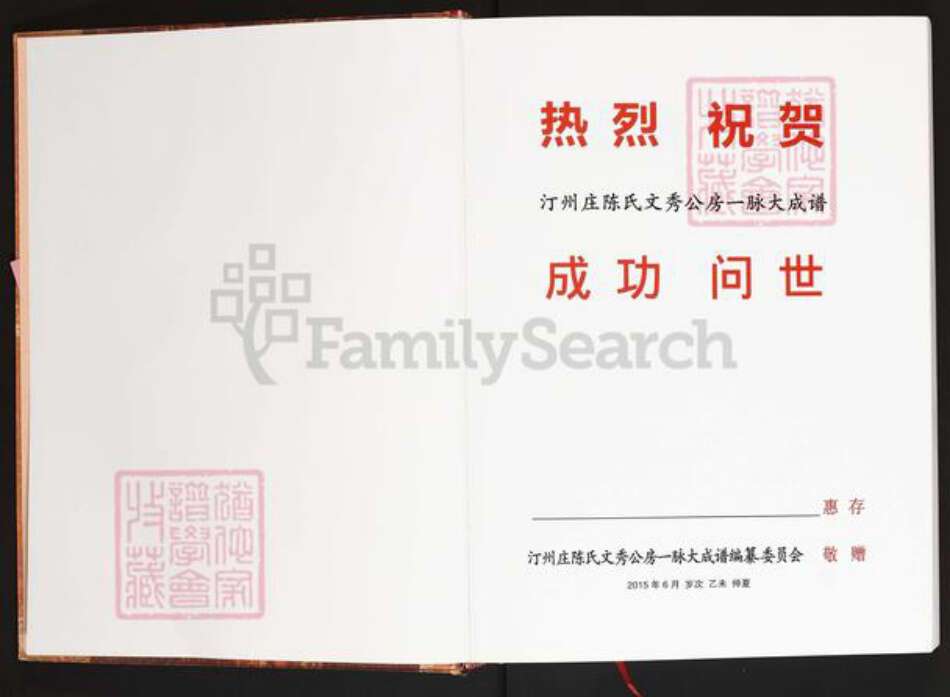 福建省龙岩市永定区高陂镇陈氏族谱-汀州庄陈氏文秀公房一脉大成谱.pdf电子版预览图2