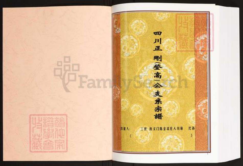 四川省宜宾市兴文县石海镇陈氏族谱-中华义门陈氏大成谱.金溪庄四川正刚(登高)公支系宗谱.pdf电子版预览图1