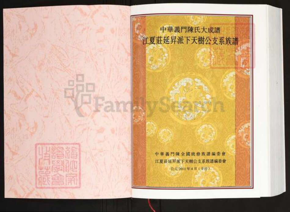 湖北省咸宁市咸安区大幕乡陈氏义门堂族谱-中华义门陈氏大成谱.江夏庄延升派下天树公支系族谱.pdf电子版预览图1