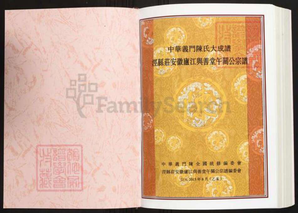 安徽省宣城市泾县琴溪镇陈氏舆善堂族谱-中华义门陈氏大宗谱.泾县庄安徽庐江舆善堂午关公宗谱.pdf电子版预览图1