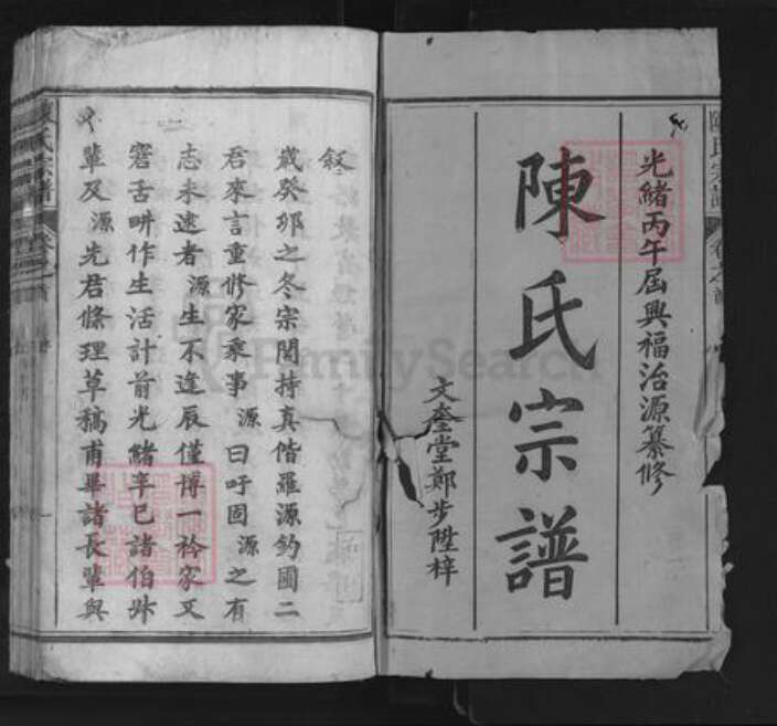 安徽省池州市贵池区陈氏崇本堂族谱-陈氏宗谱.pdf电子版预览图1