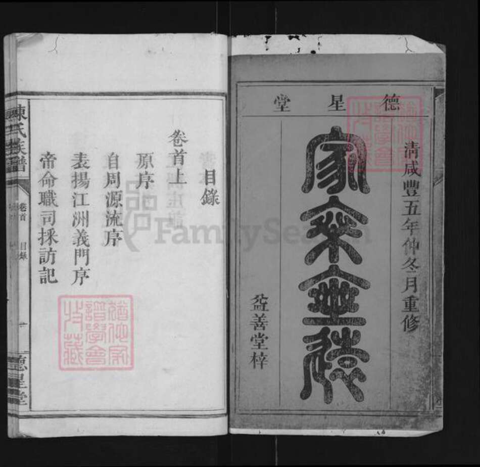 江西省九江市德安县车桥镇陈氏德星堂族谱-陈氏族谱.pdf电子版预览图1