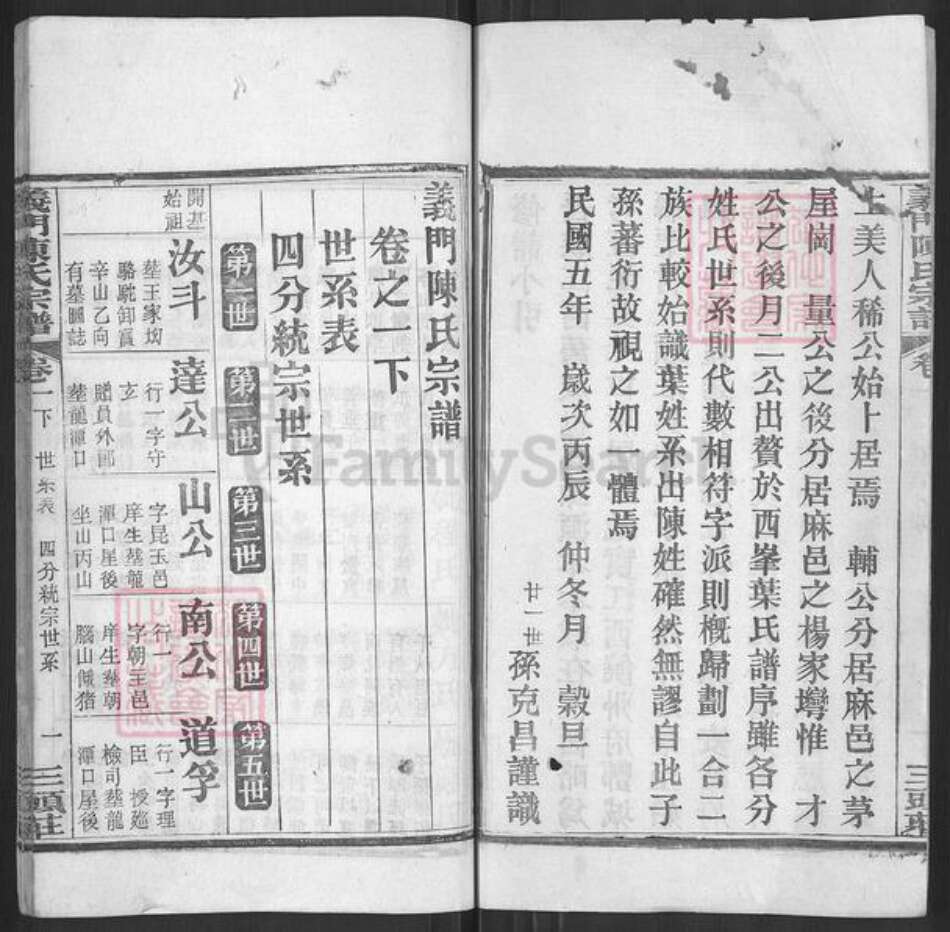 湖北省黄冈市陈氏族谱-义门陈氏宗谱.pdf电子版预览图2