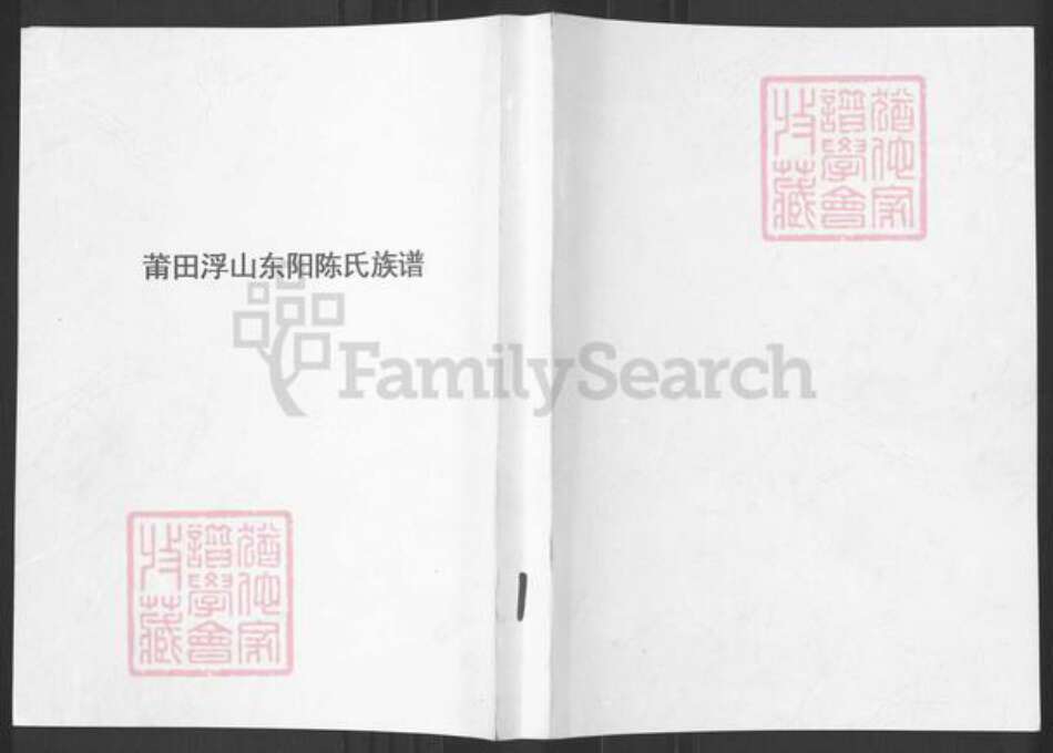 福建省莆田市荔城区陈氏族谱-莆田浮山东阳陈氏族谱.pdf电子版缩略图