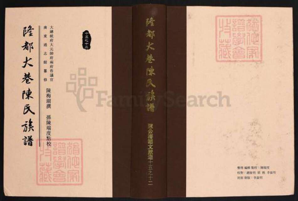 广东省汕头市澄海区陈氏族谱-隆都大巷陈氏族谱.pdf电子版缩略图