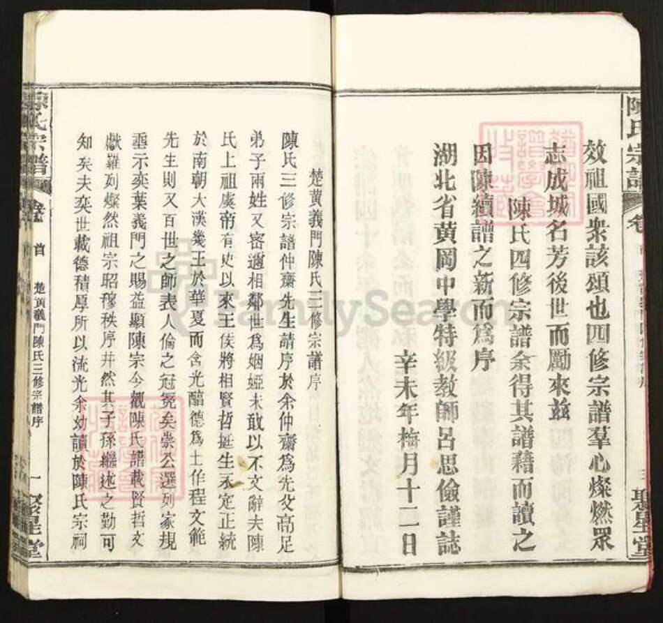 湖北省黄冈市黄州区陈氏聚星堂族谱-陈氏宗谱.pdf电子版预览图4