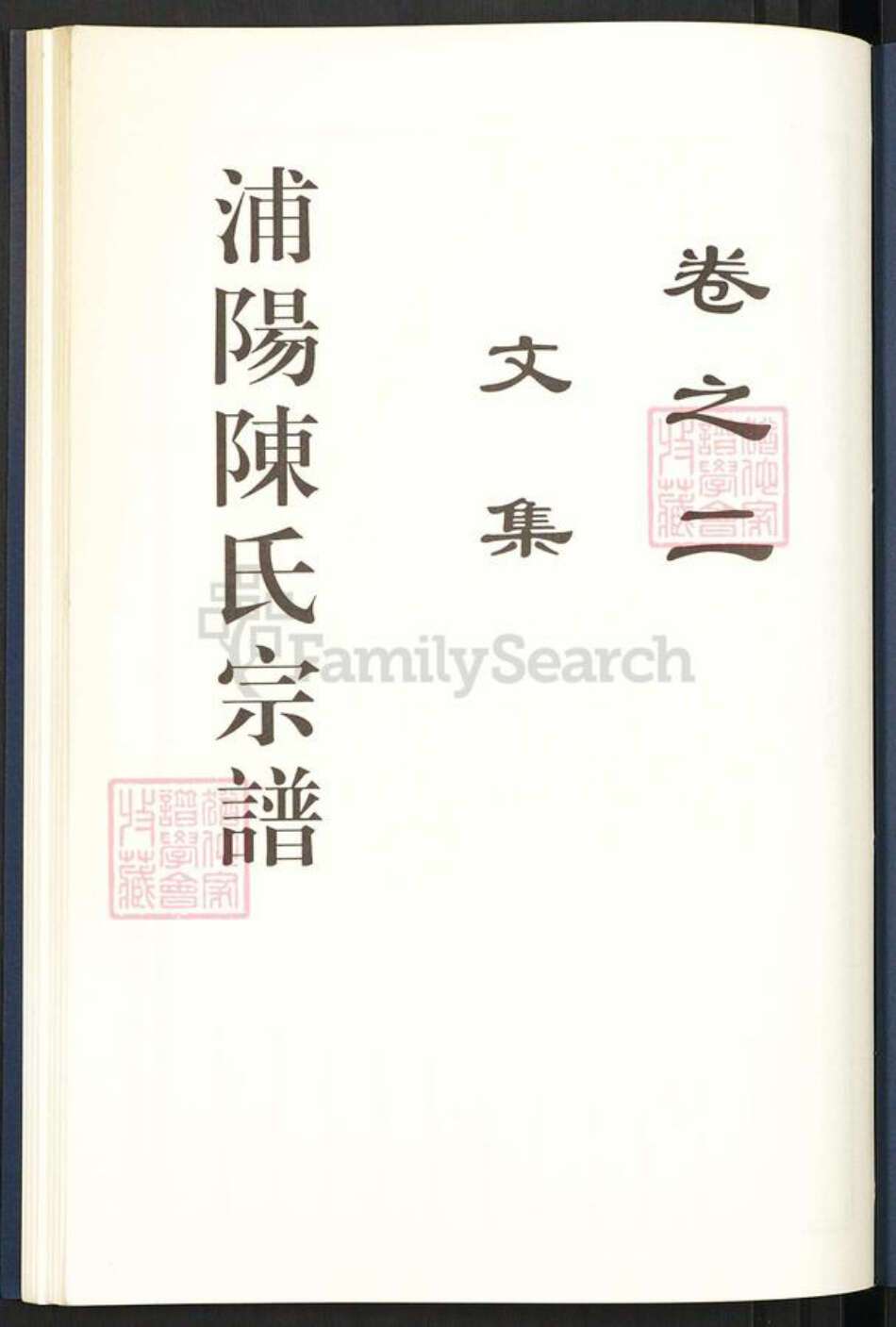 浙江省金华市浦江县陈氏恒德堂族谱-浦阳岩头陈氏宗谱.pdf电子版预览图1