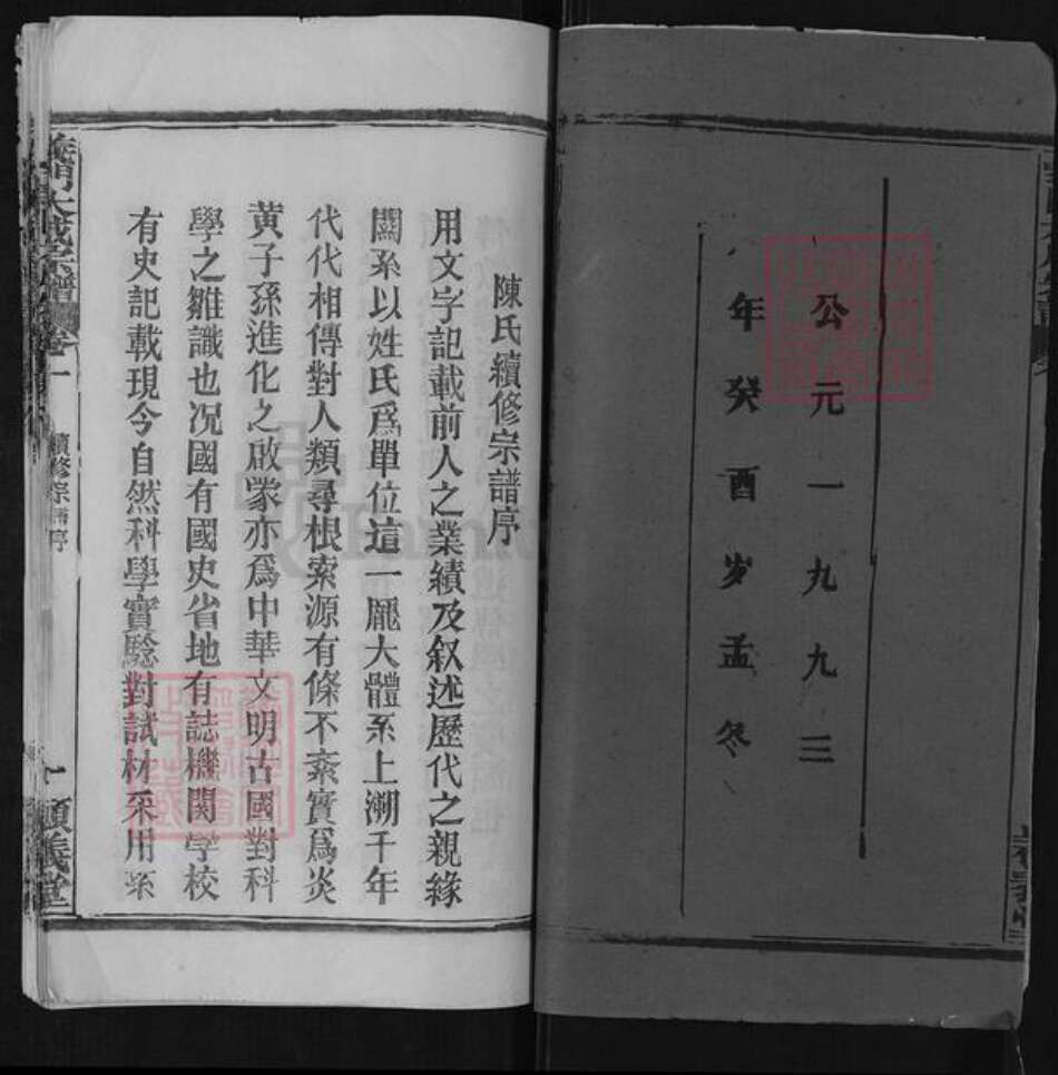 湖北省黄冈市浠水县竹瓦镇陈氏颖义堂族谱-义门陈氏宗谱.pdf电子版预览图2