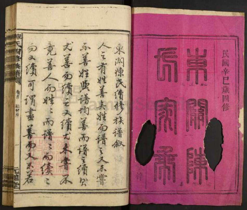 湖南省郴州市永兴县便江街道陈氏元龙堂族谱-陈氏四修族谱.pdf电子版预览图1