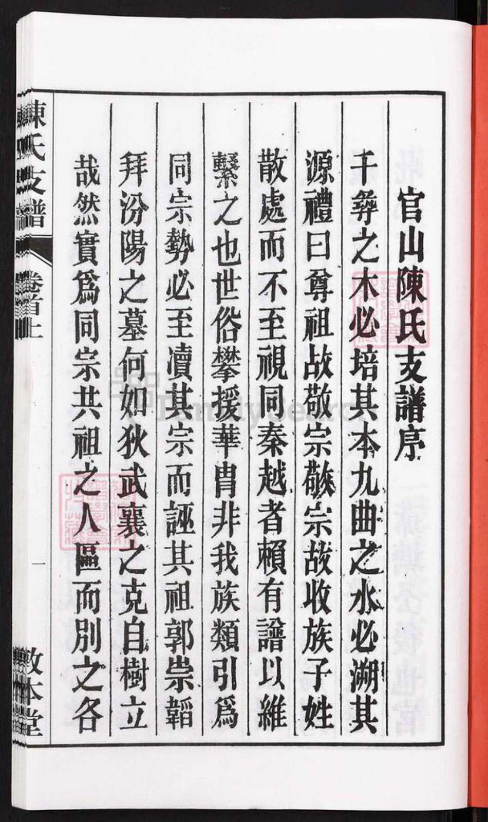 安徽省安庆市桐城市陈氏族谱-陈氏支谱[10卷首2卷].pdf电子版预览图1