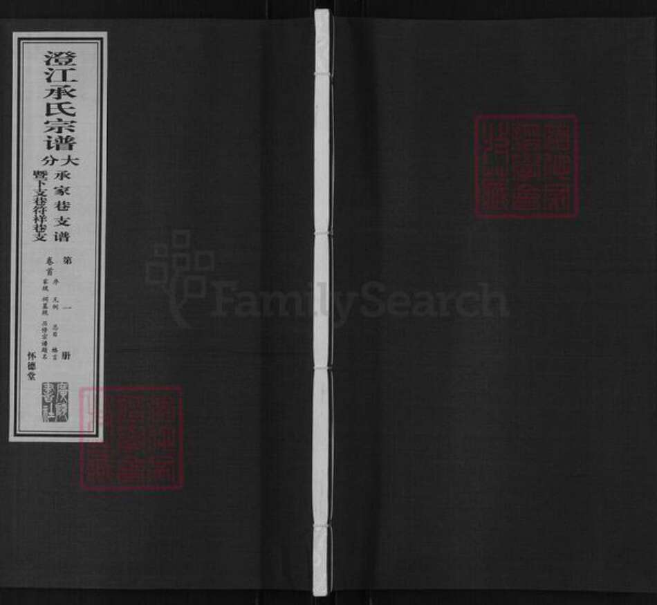 江苏省无锡市江阴市澄江街道承氏怀德堂族谱-澄江承氏宗谱.大分承家巷支谱.暨下支巷符祥巷支.pdf电子版