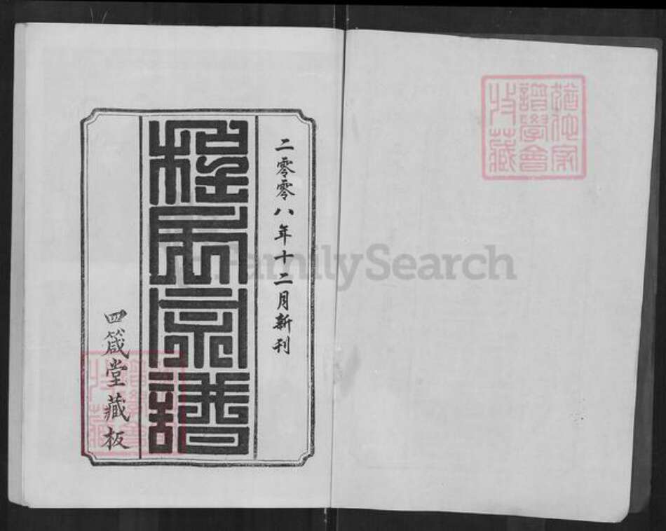 湖北省武汉市新洲区程氏伊洛堂族谱-程氏宗谱.pdf电子版预览图1