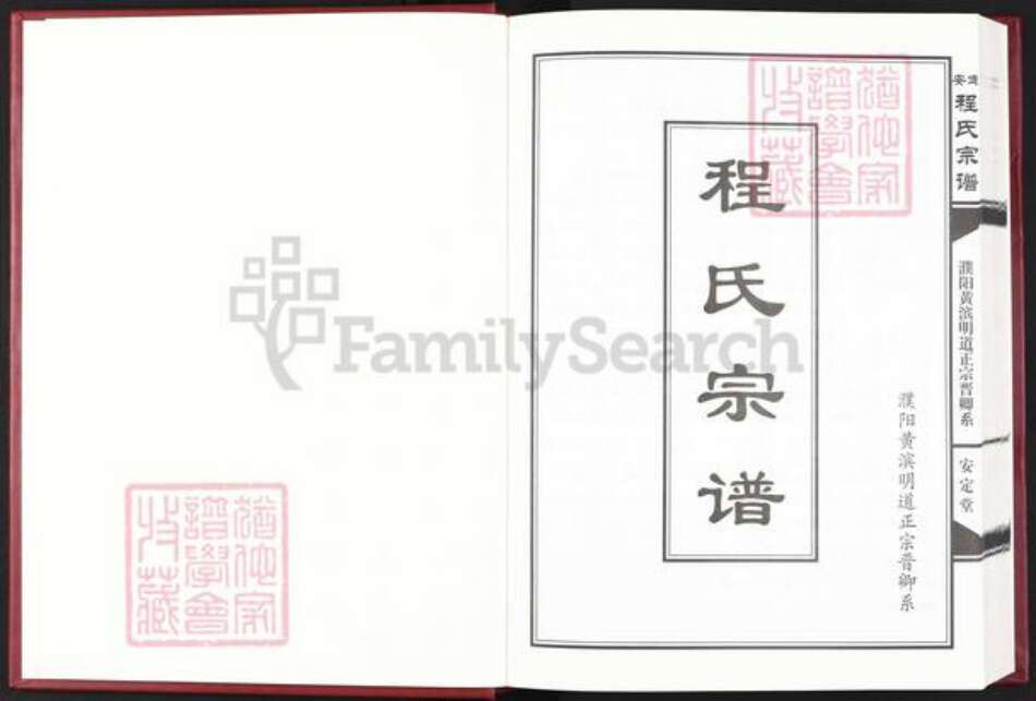 河南省濮阳市濮阳县城关镇程氏安定堂族谱-安定程氏宗谱.pdf电子版预览图1