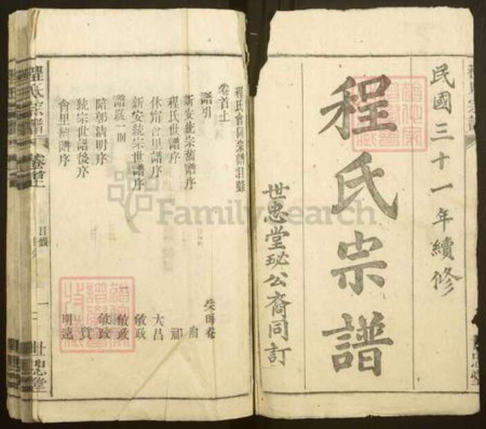 安徽省安庆市岳西县天堂镇程氏世忠堂族谱-潜岳程氏宗谱.珌公.pdf电子版预览图1