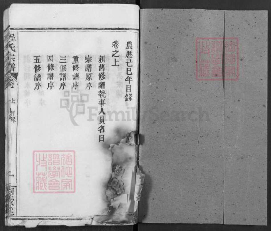 湖北省武汉市新洲区程氏四箴堂族谱-程氏宗谱.pdf电子版预览图1