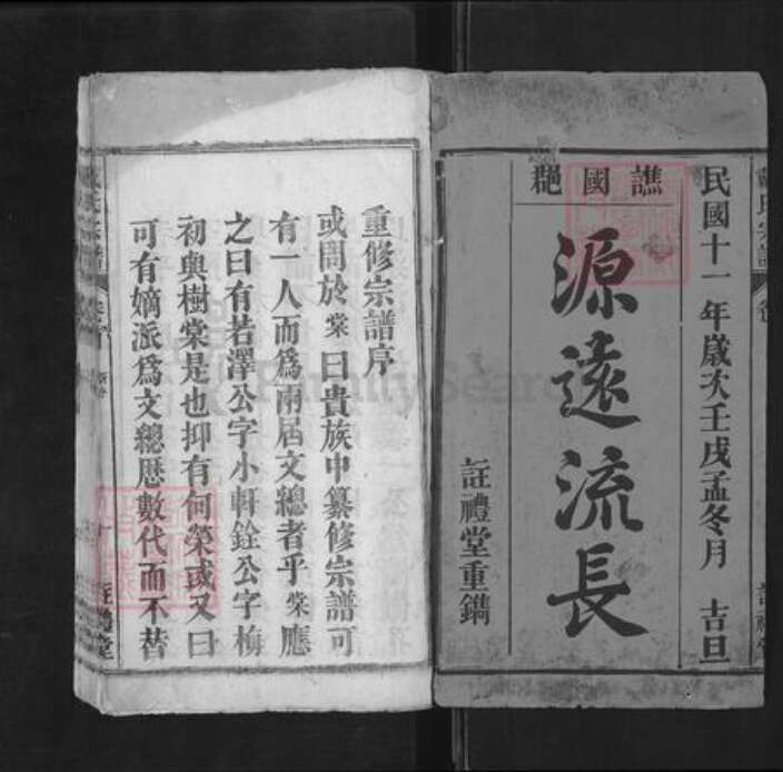 安徽省安庆市潜山市戴氏注礼堂族谱-戴氏宗谱.pdf电子版预览图1