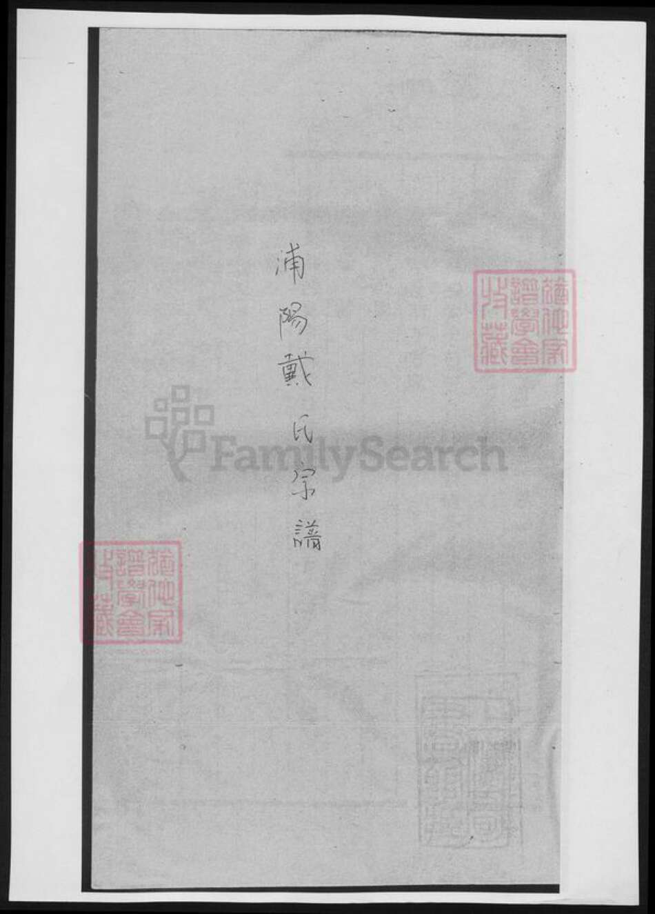 浙江省杭州市戴氏族谱-浦阳戴氏宗谱.pdf电子版缩略图