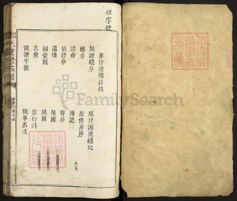 福建省龙岩市上杭县中都镇邓氏族谱-邓世重修族谱.pdf电子版预览图1