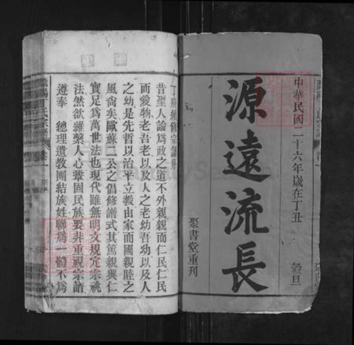 安徽省安庆市潜山市丁氏聚书堂族谱-灊阳丁氏宗谱.pdf电子版预览图1
