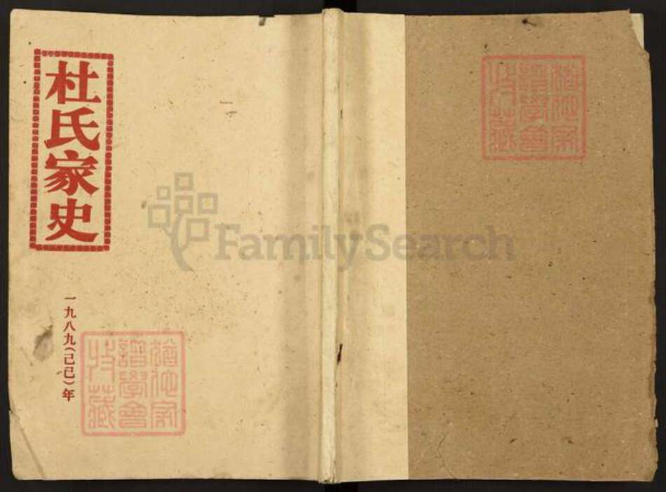 湖北省武汉市武昌区杜氏工部堂族谱-杜氏家史.pdf电子版缩略图