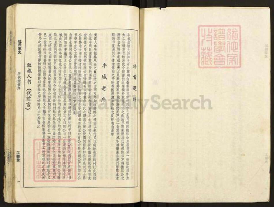 湖北省武汉市武昌区杜氏工部堂族谱-杜氏家史.pdf电子版预览图1