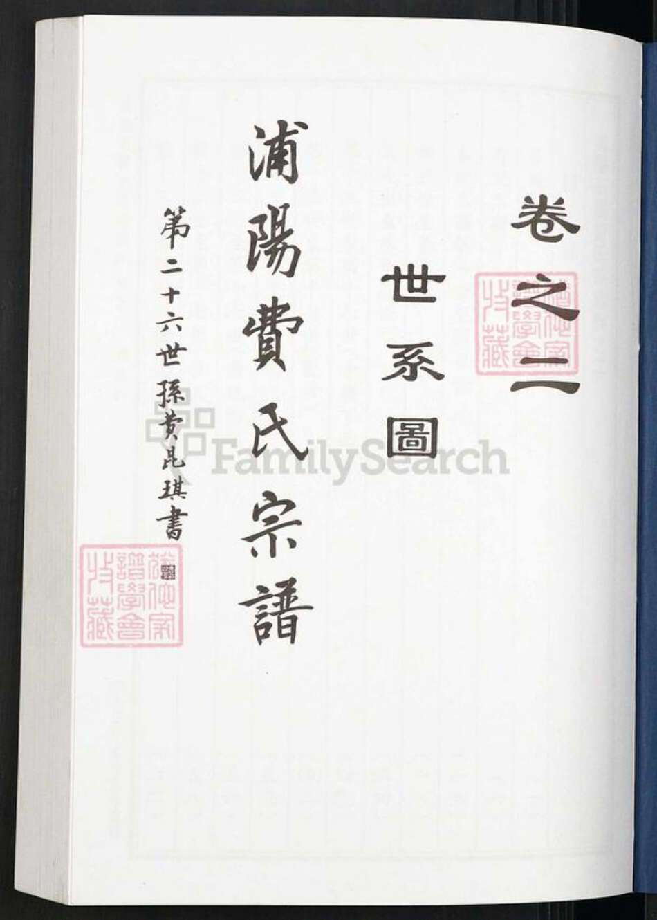 浙江省金华市浦江县费氏族谱-浦阳石桥费氏宗谱.pdf电子版预览图1