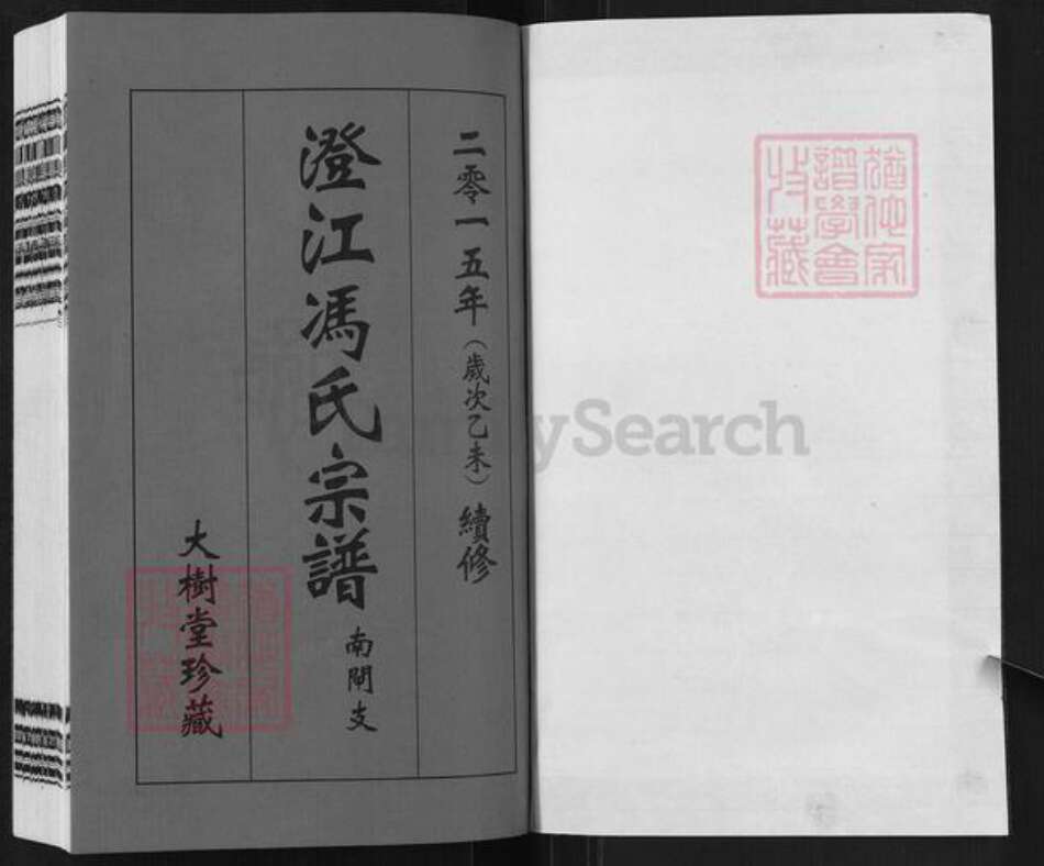 江苏省无锡市江阴市青阳镇冯氏大树堂族谱-澄江冯氏族谱.南闸支.pdf电子版预览图1