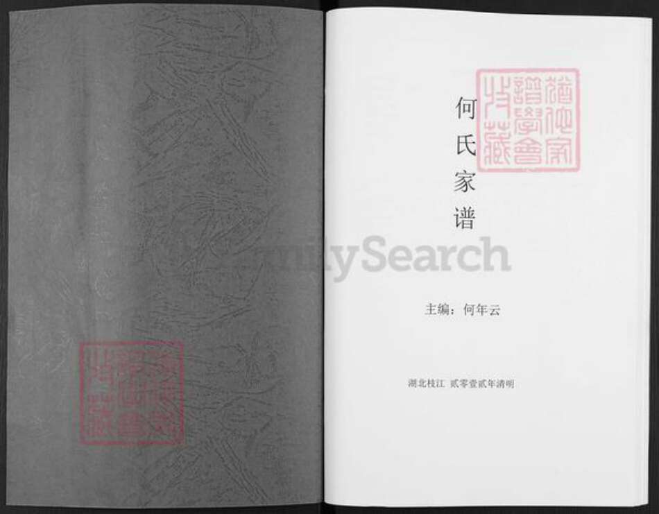 湖北省宜昌市枝江市仙女镇何氏族谱-何氏家谱.pdf电子版预览图1