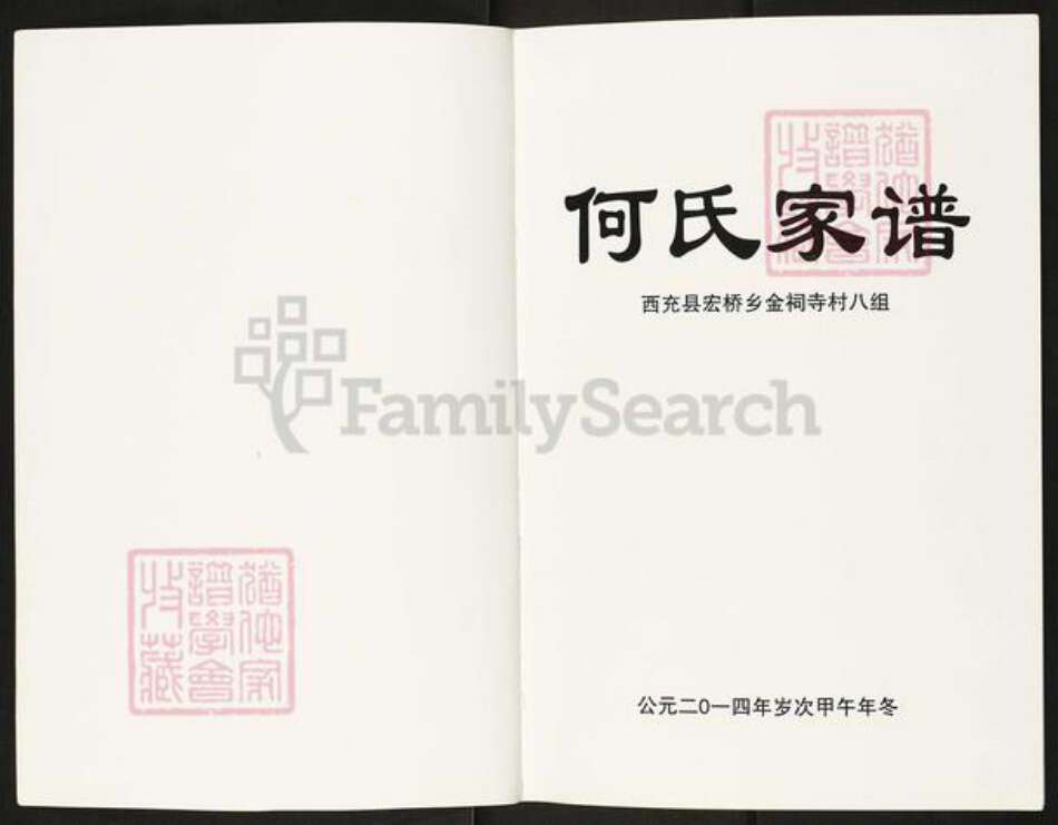 四川省南充市西充县常林乡何氏族谱-何氏家谱.pdf电子版预览图1
