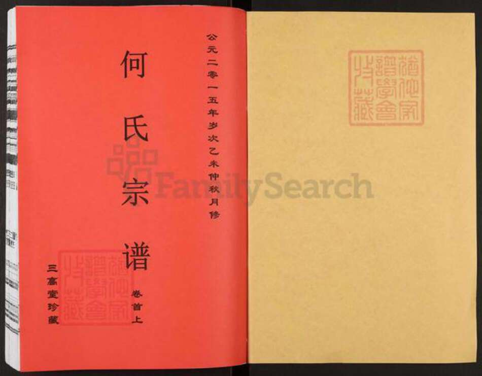 安徽省安庆市太湖县何氏三高堂族谱-何氏宗谱.pdf电子版预览图1